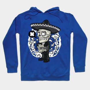 day dead skull playing guitar Hoodie